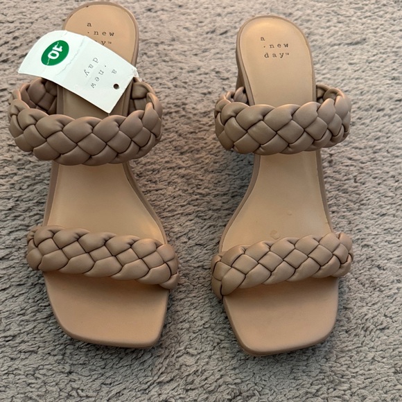 A New Day Women's Beige Braided Sandals - Picture 1 of 4